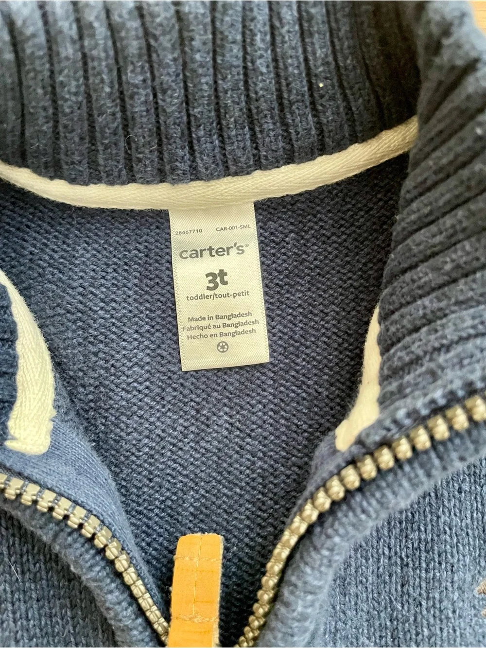 Carter's Navy Half-Zip Sweater